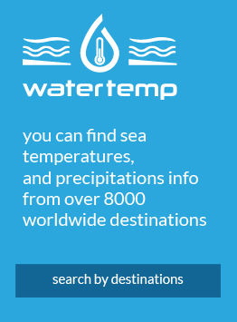 On Water Temp portal you can find sea & air temperatures, and precipitations info from over 8000 worldwide destinations.
